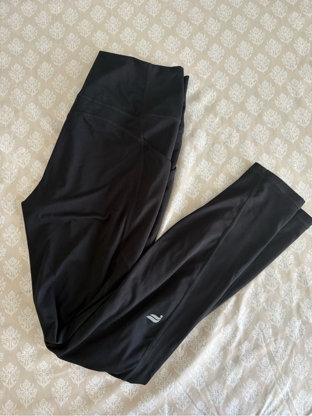 Fabletics Black Leggings with Small Logo